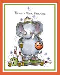 Bowling Elephant Card
